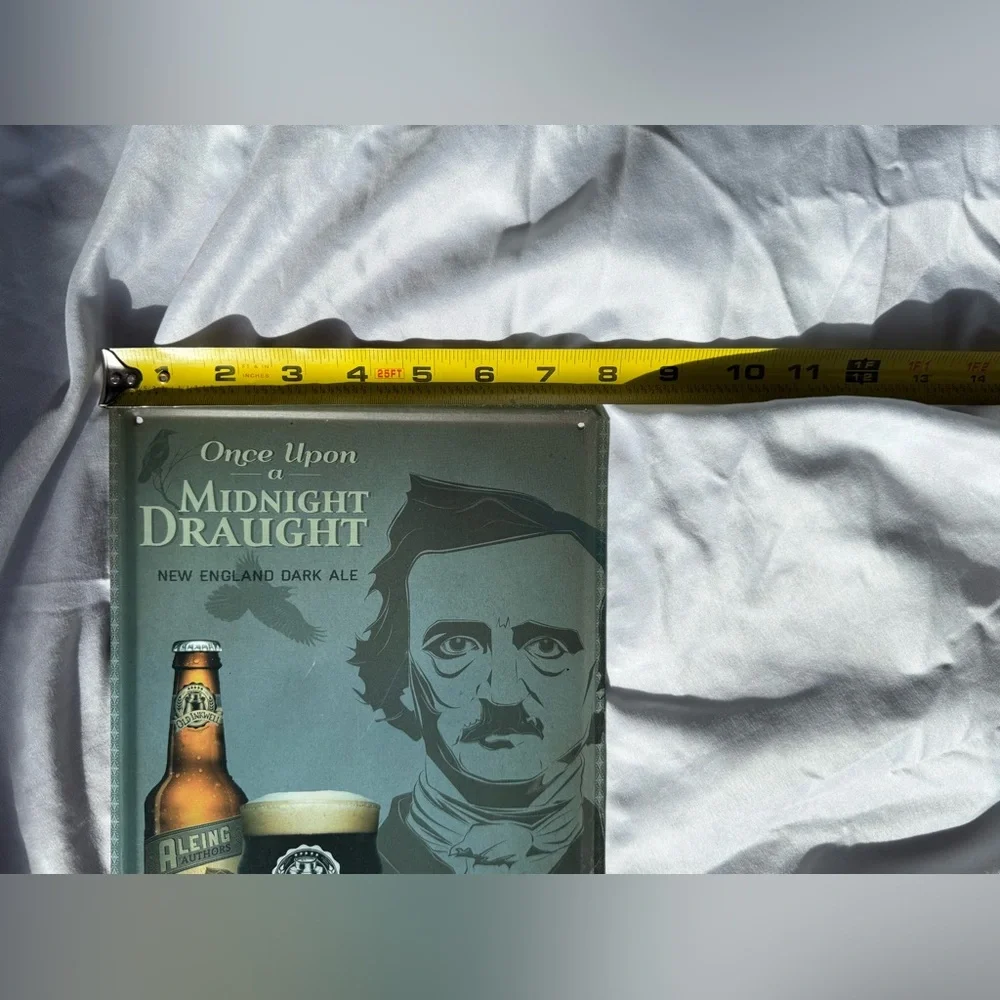 Edgar Allan Poe Midnight Draught Metal Sign
